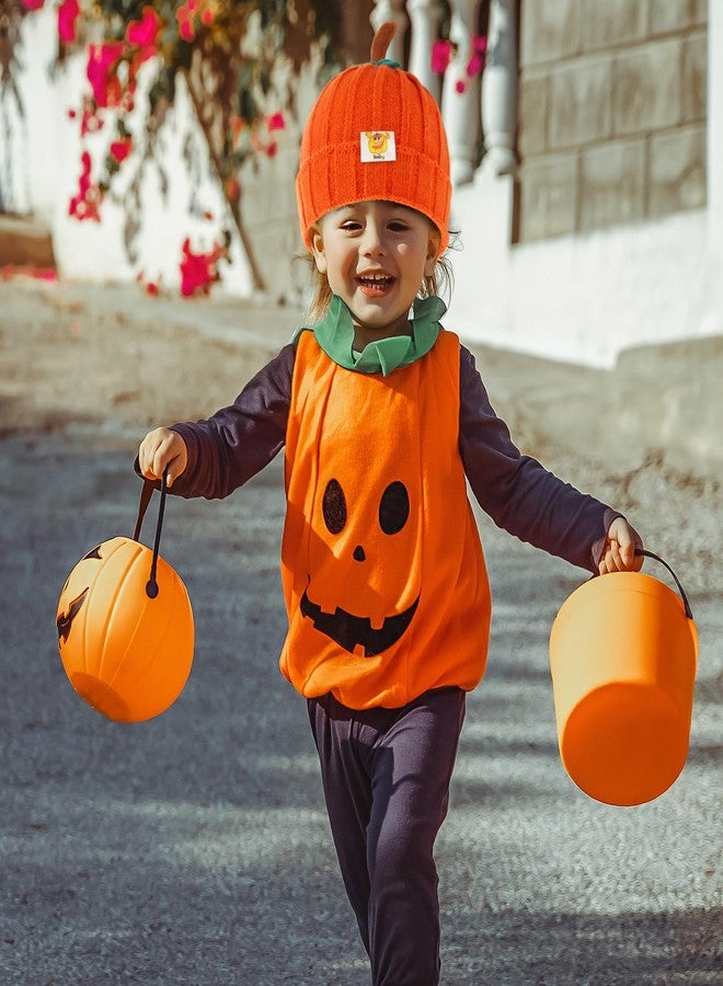Yearntown 3 Pcs Pumpkin Hat for Toddler Baby Infant Kids Thanksgiving Winter Knitted Beanie Thick Orange Hat for Boys Girls(Medium,Orange, Yellow, Red) - Image 5